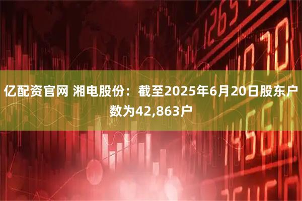 亿配资官网 湘电股份：截至2025年6月20日股东户数为42,863户
