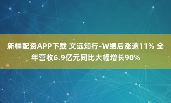 新疆配资APP下载 文远知行-W绩后涨逾11% 全年营收6.9亿元同比大幅增长90%